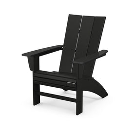 Modern Curveback Adirondack Chair - Black