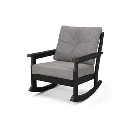 Vineyard Deep Seating Rocking Chair - Black/Gray Mist