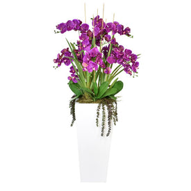 56" Artificial Purple Orchid Arrangement in Large Container