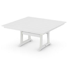 Farmhouse Trestle 59" Dining Table - White