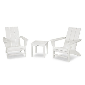 Modern Adirondack Three-Piece Set - White