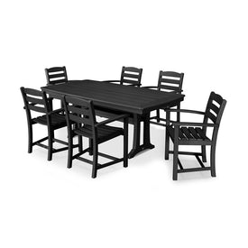 La Casa Seven-Piece Arm Chair Dining Set - Black