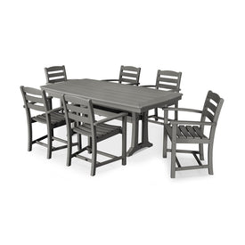 La Casa Seven-Piece Arm Chair Dining Set - Slate Gray