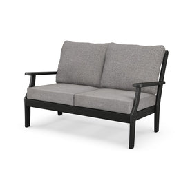 Braxton Deep Seating Settee - Black/Gray Mist