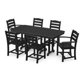 La Casa Cafe Seven-Piece Dining Set - Black