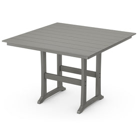 Farmhouse Trestle 59" Bar Table - Slate Gray