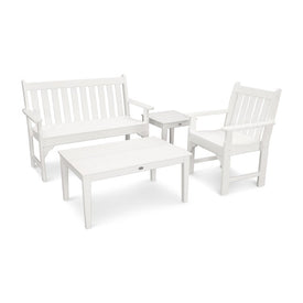 Vineyard Four-Piece Bench Seating Set - White