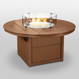 Round 48" Fire Pit Table - Teak