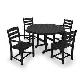 La Casa Cafe Five-Piece Dining Set - Black