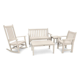 Vineyard Five-Piece Bench & Rocking Chair Set - Sand