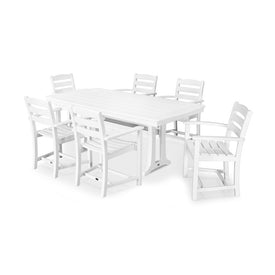 La Casa Seven-Piece Arm Chair Dining Set - White