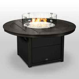 Round 48" Fire Pit Table - Black