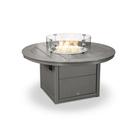 Round 48" Fire Pit Table - Slate Gray