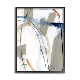 Sabine Inspired Abstract Design Expressive Organic Shapes 20" x 16" Black Framed Wall Art