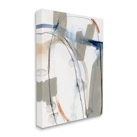 Sabine Inspired Abstract Design Expressive Organic Shapes 20" x 16" Gallery Wrapped Wall Art