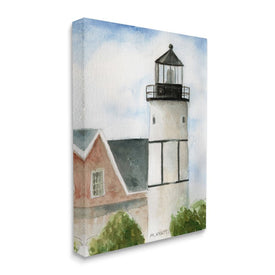 Sandy Neck Lighthouse Coastal Beach Architecture 20" x 16" Gallery Wrapped Wall Art