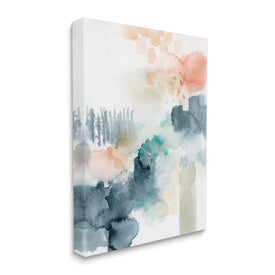 Spring Forest Veil Abstract Tree Landscape 20" x 16" Gallery Wrapped Wall Art