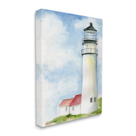 Highland Lighthouse Nautical Coast Architecture 20" x 16" Gallery Wrapped Wall Art