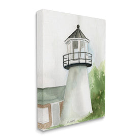 Hyannis Coast Lighthouse Waterside Architecture 20" x 16" Gallery Wrapped Wall Art