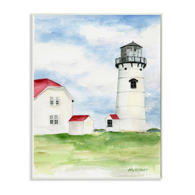 Chatham Harbor Lighthouse Coastal Cape Destination 15" x 10" Wall Plaque Wall Art