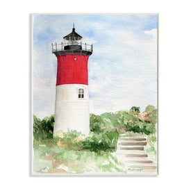 Stairs Leading to Nauset Lighthouse Green Cliffside 19" x 13" Wall Plaque Wall Art