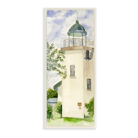 Horton Point Lighthouse Coastal Architecture Landscape 17" x 7" Wall Plaque Wall Art