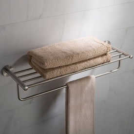 Elie Bathroom Shelf with Towel Bar