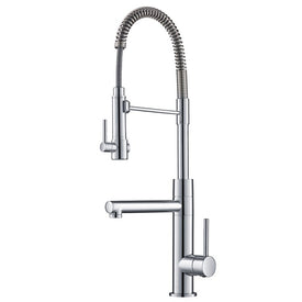 Artec Pro 2-Function Commercial-Style Pre-Rinse Kitchen Faucet with Pull Down Spring Spout and Pot Filler