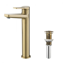 Indy Single Handle Vessel Bathroom Faucet and Pop-Up Drain