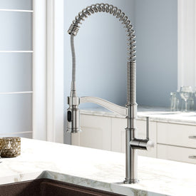 Sellette Commercial-Style Pull Down Kitchen Faucet with Deck Plate