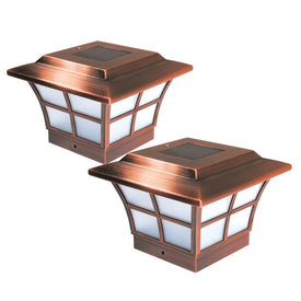 Prestige 4" x 4" Solar Post Cap - Copper-Plated