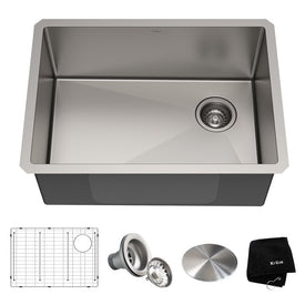 Standart Pro 25" Single Bowl 16-Gauge Stainless Steel Undermount Kitchen Sink