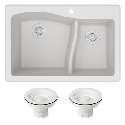 Product Image: KGD-442WHITE-PST1-WH Kitchen/Kitchen Sinks/Undermount Kitchen Sinks