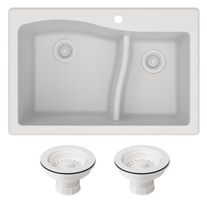 KGD-442WHITE-PST1-WH Kitchen/Kitchen Sinks/Undermount Kitchen Sinks
