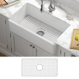 Turino 33" Farmhouse Reversible Apron-Front Fireclay Single Bowl Kitchen Sink