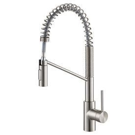 Oletto Single Handle Pull Down Spot Free Commercial Kitchen Faucet