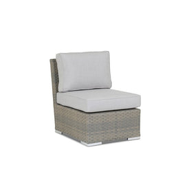 Majorca Armless Club Chair with Cushions - Cast Silver