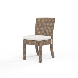 Havana Armless Dining Chair with Cushions - Canvas Flax