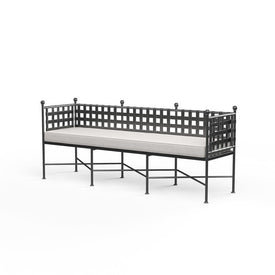 Bench Provence 74W x 29H x 20D Inch Century Pewter Brush Powdercoat Wrought Iron