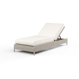 Manhattan Adjustable Chaise with Cushions with Self Welt - Linen Canvas
