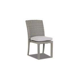 Majorca Armless Dining Chair with Cushions - Cast Silver