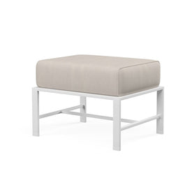 Bristol Ottoman with Cushions with Self Welt - Canvas Flax