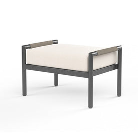 Pietra Ottoman with Echo Ash Cushion