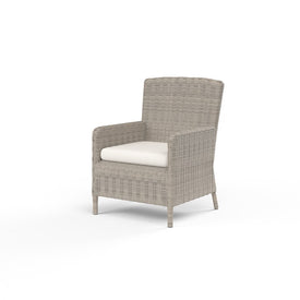Manhattan Dining Chair with Cushions and Self Welt - Linen Canvas