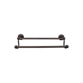 Edwardian 18" Double Towel Bar with Rope Backplate - Oil Rubbed Bronze