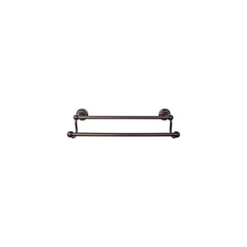 Edwardian 30" Double Towel Bar with Hex Backplate - Oil Rubbed Bronze