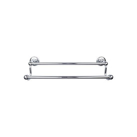 Edwardian 18" Double Towel Bar with Plain Backplate - Oil Rubbed Bronze