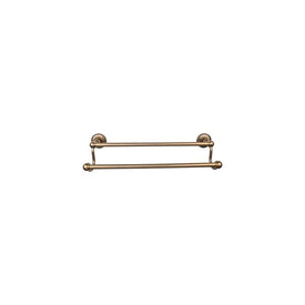 Edwardian 30" Double Towel Bar with Beaded Backplate - German Bronze