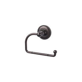 Edwardian Open Post Toilet Paper Holder with Beaded Backplate - Oil Rubbed Bronze