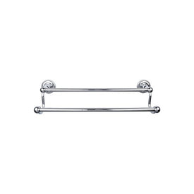 Edwardian 18" Double Towel Bar with Rope Backplate - Oil Rubbed Bronze